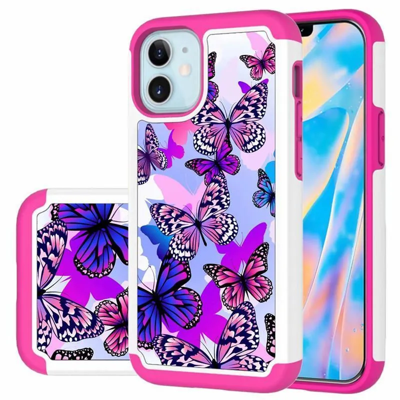 TPU PC Armor Full Protection Case for iPhone 12 Sunflower 2 in 1 Cover for Samsung Galaxy S20 S10 S9 Plus Note 20 10