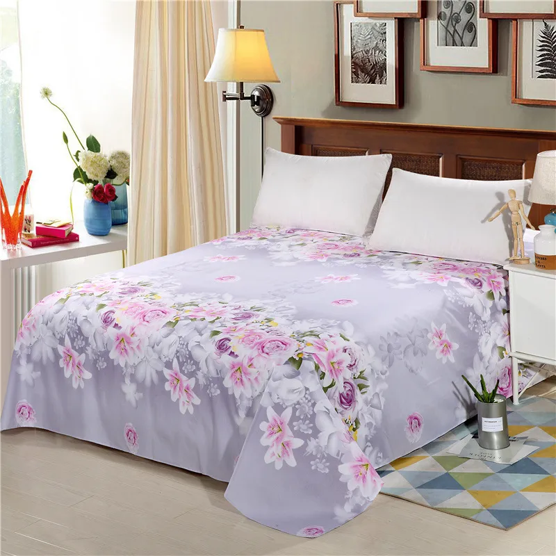 1pc floral lixamento macio folha de cama grande tamanho 230x230cm folha plana engrossar lençol duplo sem fronha 201113208v