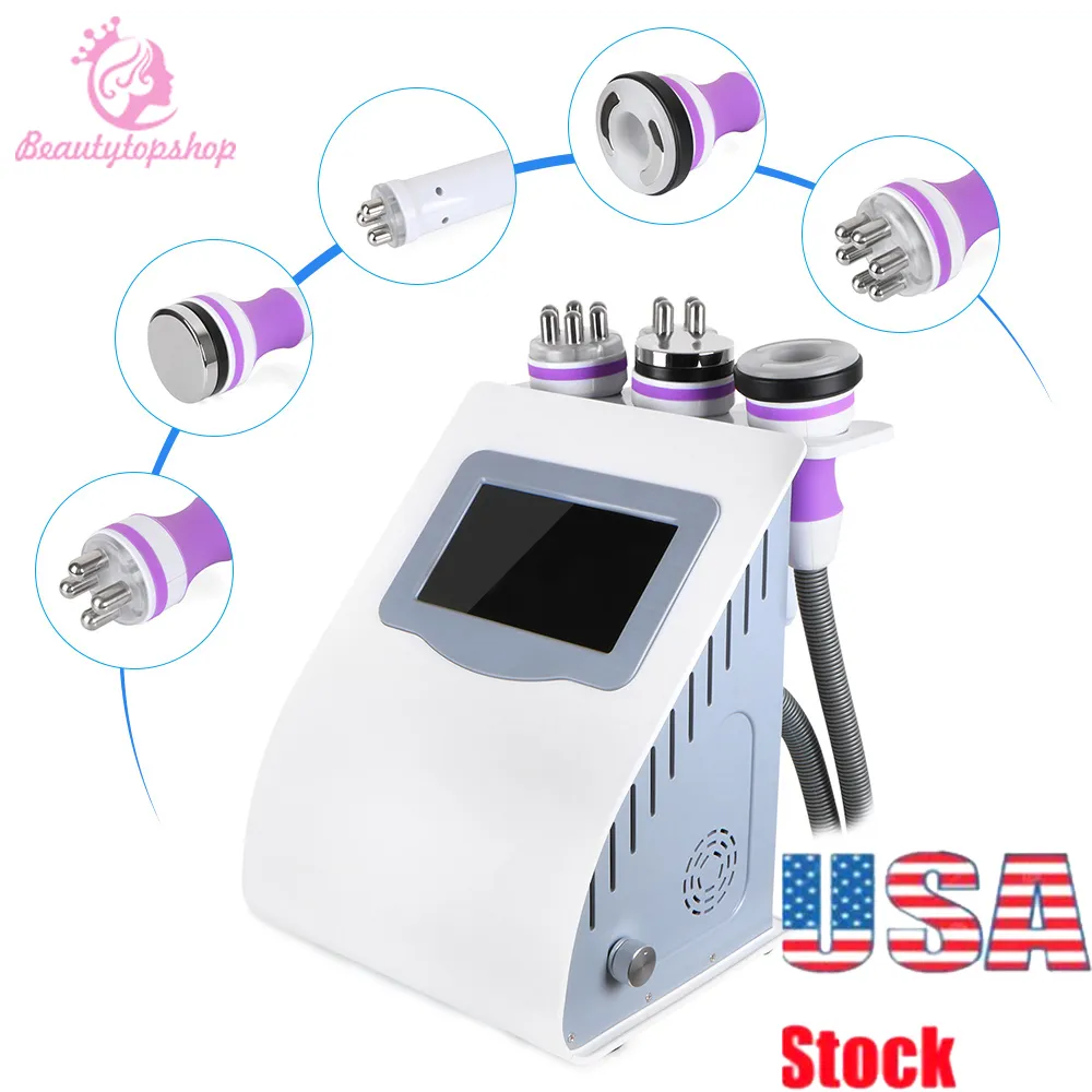 5 in 1 RF Skin Lifting Rassodante Ultrasonic Cavitation Vacuum Body Shape Macchina dimagrante USA