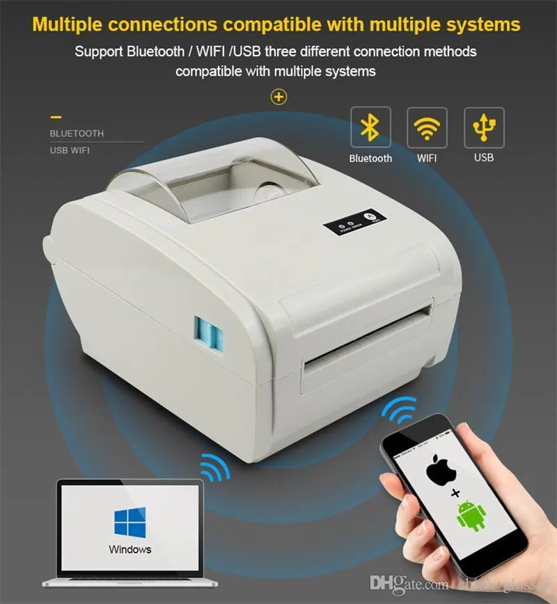 Impressora 110mm 203dpi Bluetooth sem fio Impressora Bluetooth Single Sticker Impressora EL-9210 Office Factory Product Factory Management