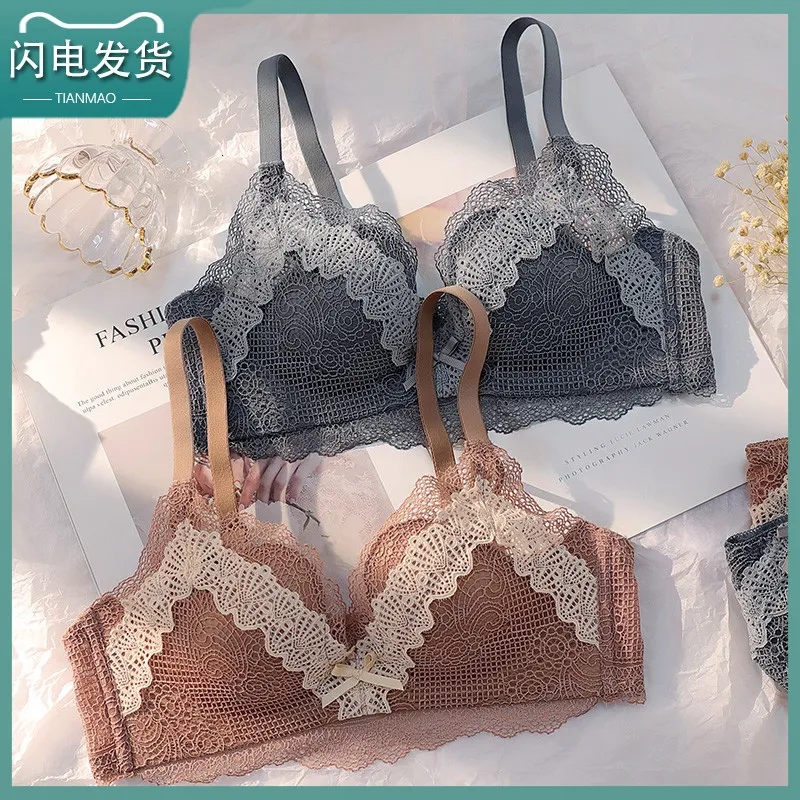 Sexy Transparent Lace Push Up Bra And Panty Set Back With Embroidery For  Women From Womansquare123, $1.83