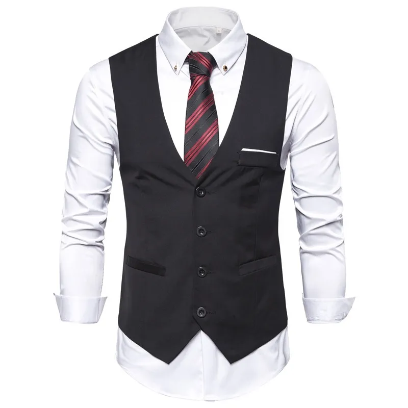 6xl duży rozmiar męski czarny czerwony kamizelka kamizelka dla mężczyzn bez rękawów Blazer Business Casual Ruit Formalne Chaleco Hombre 201124