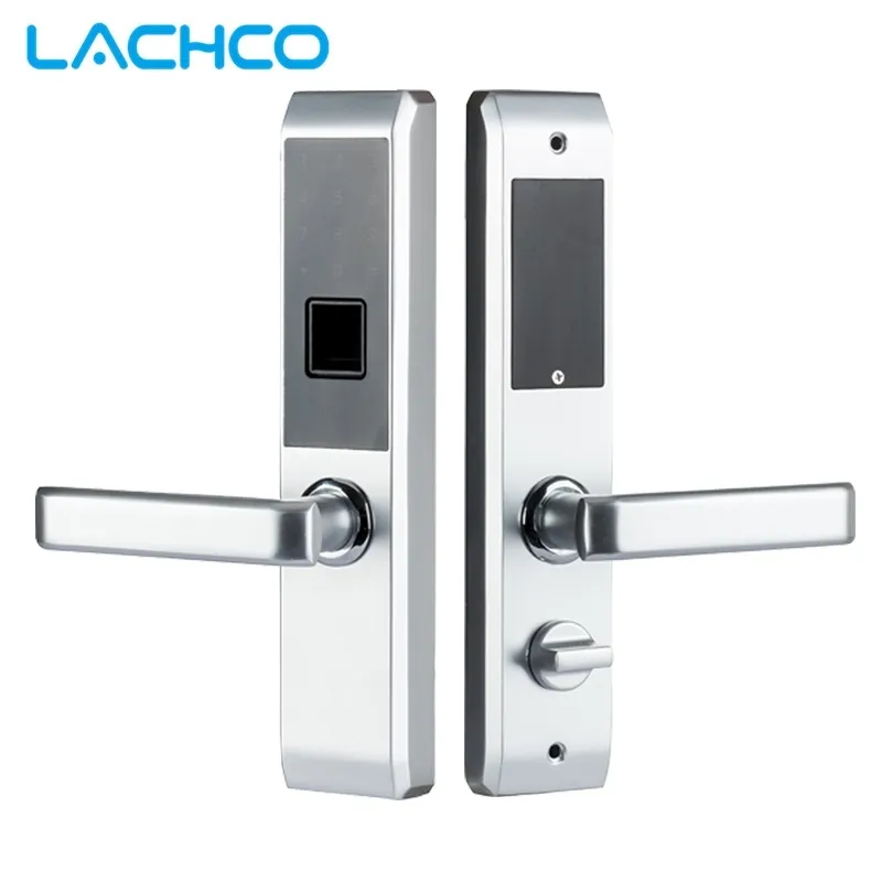 Lachco Biometric Electronic Lock Smartprint digital inteligente, código, cartão, tecla Touch Screen Tela Digital Senha Lock para Home L18008F Y200407