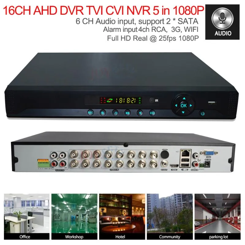 HD CCTV Surveillance Video Recorder, Detecção de Rosto, XMeye H265 +, 8MP,  4K, 8 canais, áudio, híbrido, Wi-Fi, TVI, CVI, NVR, DVR, HD, 8 canais