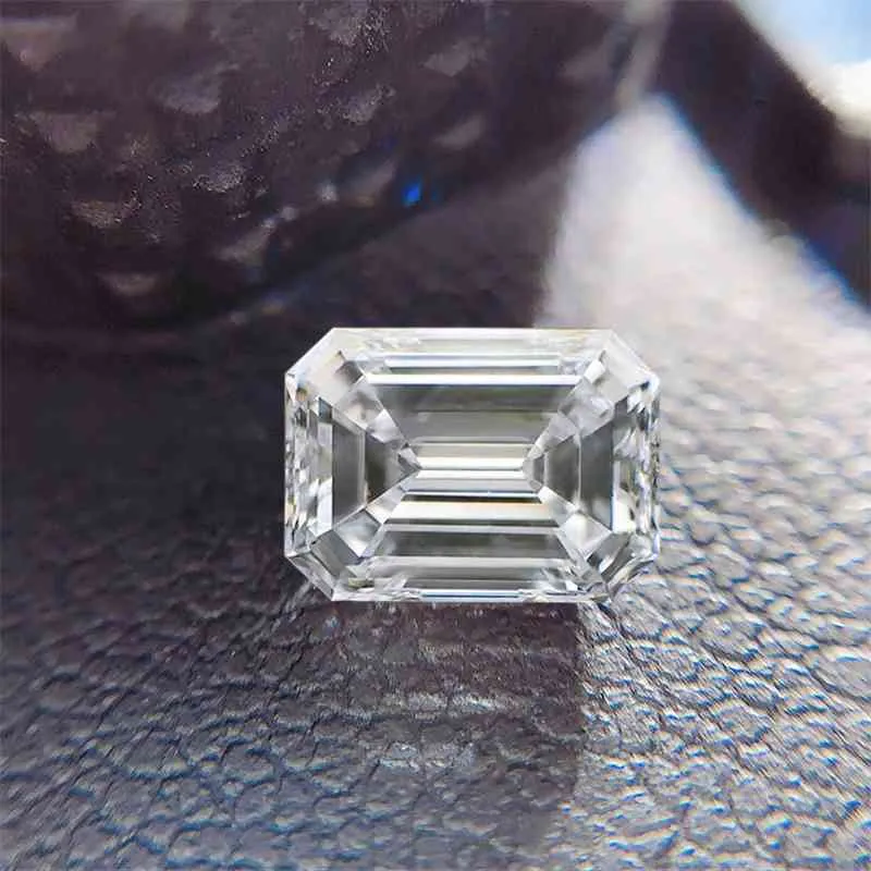 Szjinao – pierre précieuse 100% ample, 2ct, 6x8mm, couleur D VVS1, non définie, GRA, Moissanite, taille émeraude pour bague en diamant