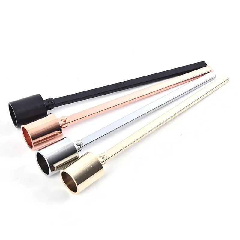 Olielampdipper Doofde Trimmer Cutter Uitstoten Rose Gold Black Silve Roestvrijstalen kaars Snuffer Flame Wick Tool