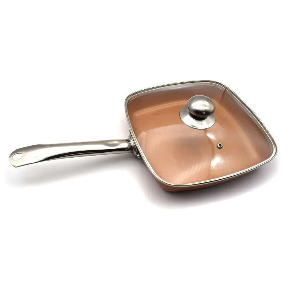 8/10/12 Inch Non Stick Skillet Copper Portable Frying Pan With Ceramic  Coating Induction Cooking Portable Frying Pan Oven Dishwasher Safe Saucepan  T200523 From Xue10, $22.1