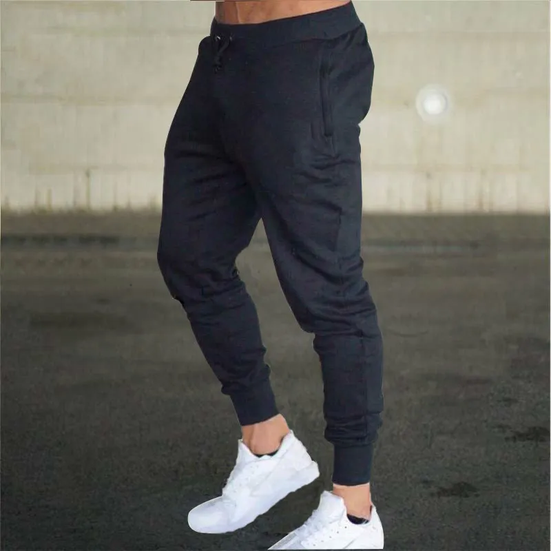 Moda Mens Joggers calça casual masculina da aptidão Sportswear Calça de Jogging magros Sweatpants Calças Ginásios Corredores Track Pants NÓS