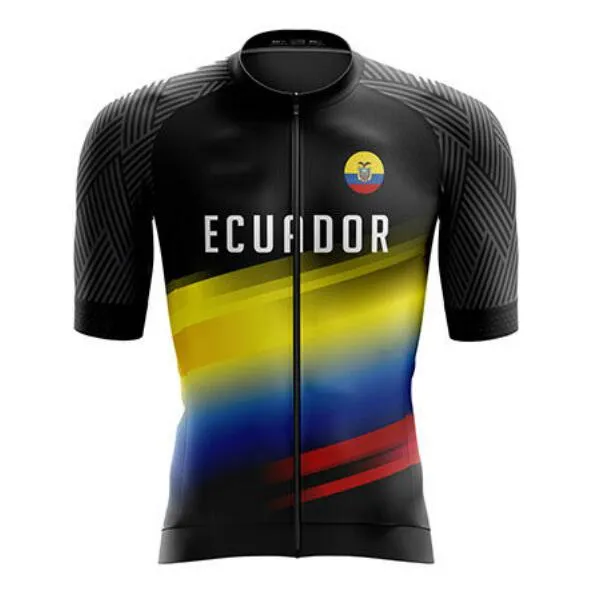 2024 NUOVA maglia da ciclismo manica corta di alta qualità Ecuador brillante Pro Team Road Mtb Clothes