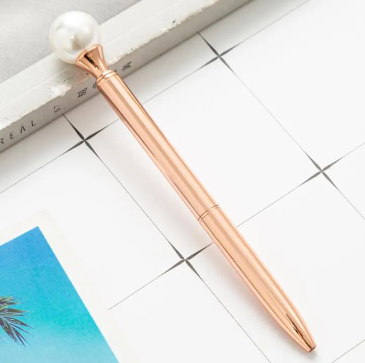 New Arrival Pearl Metal Ballpoint Pens Queens Crutch Pen School Office Supplies Signature Business Pen Student Gift SN3257