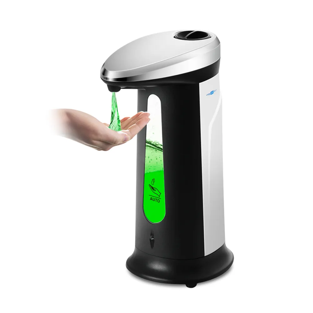 AD-03 400ml ABS-elektropläterad automatisk flytande tvåldispenser Smart sensor Touchless Sanitizer Dispensador för kök Badrum Y200407