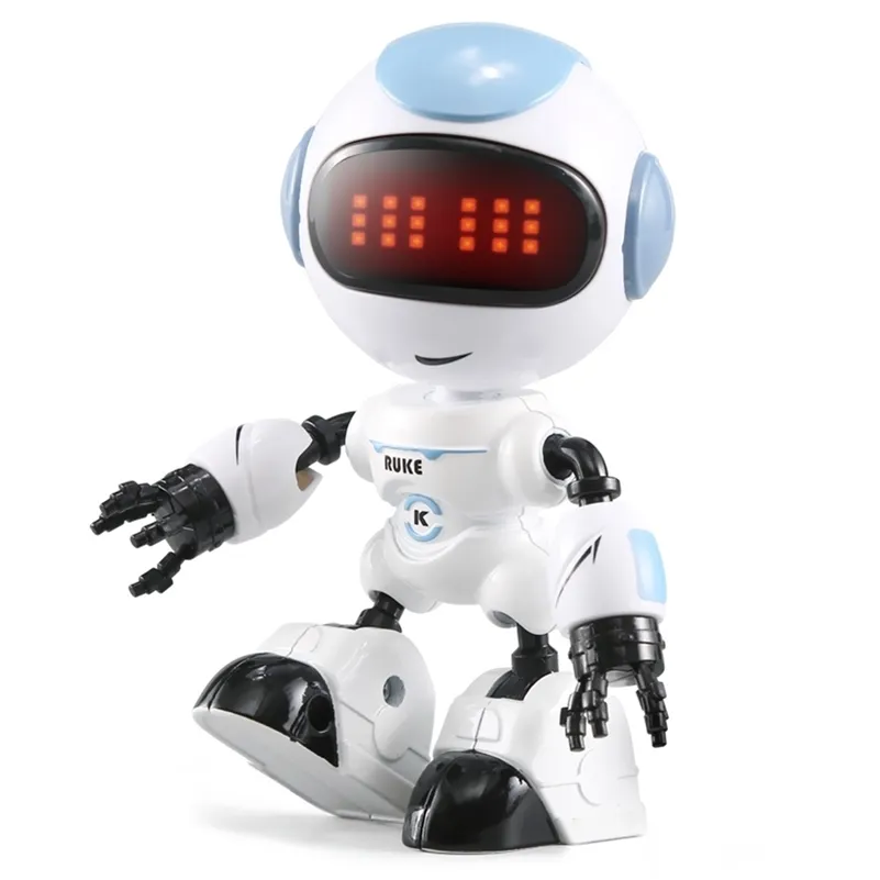 Jjrc r8 touch sensing led ögon rc robot leksak intellektuell röst diy kropp gest modell julklapp till barn leksak 201211