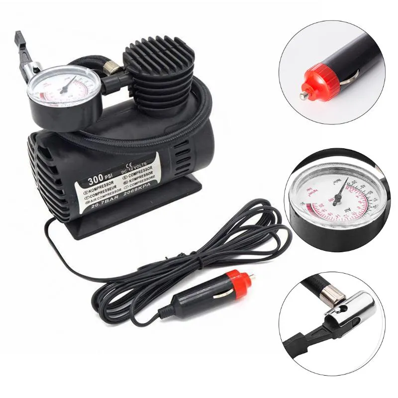 300 PSI Auto Reifen Inflator Auto Luft Kompressor Tragbare Digitale Reifen  Pumpe Mit Manometer Für Auto Fahrrad Ball Schlauchboot2975 Von 27,76 €