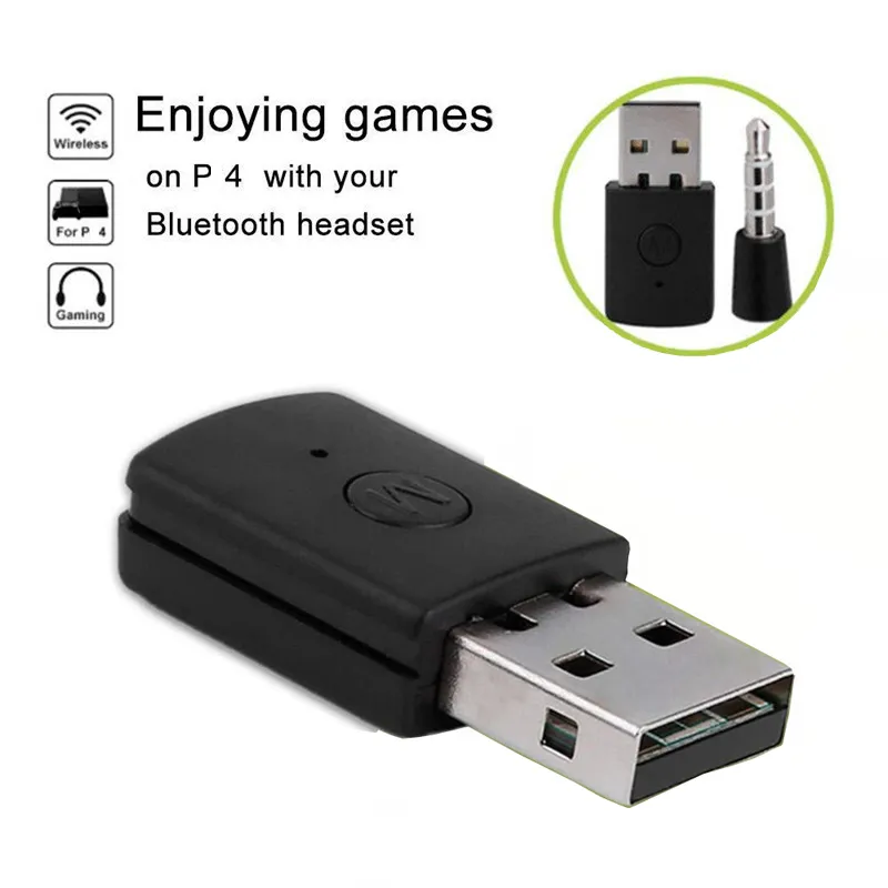 Zestawy słuchawkowe Bluetooth Adapter USB Bluetooth 4.0 Dongle Najnowszy odbiornik do PS Gra 4 Adapter konsoli Dualshock 4 Zestawy słuchawkowe Bluetooth Odbiornik