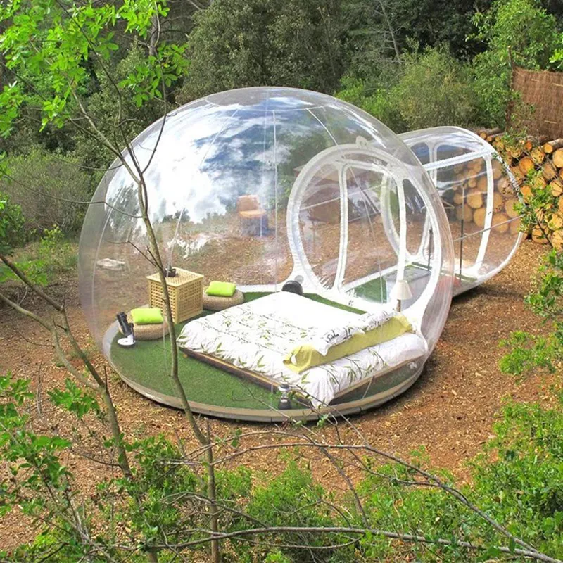 Quarto Inflável Bubble Hotel Resort 3M Blower Grátis Bubble Bubble Show Clear Bubble Barracas Camping Dome Tenda Gramado Frete Grátis