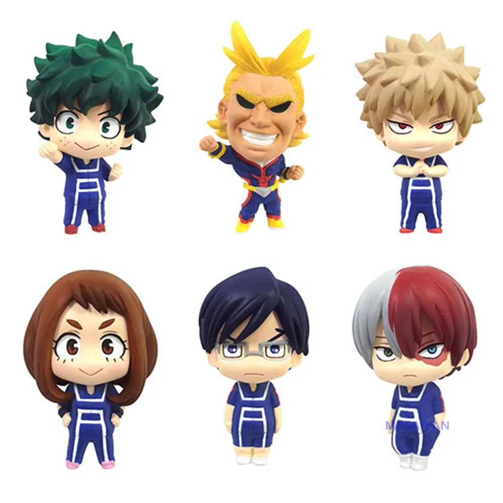 5cm My Hero Academia Cute Toys Anime Action Figures Midoriya Izuku Todoroki Shoto Bakugou Katsuki Lovely Doll For Kids 6pcs/set