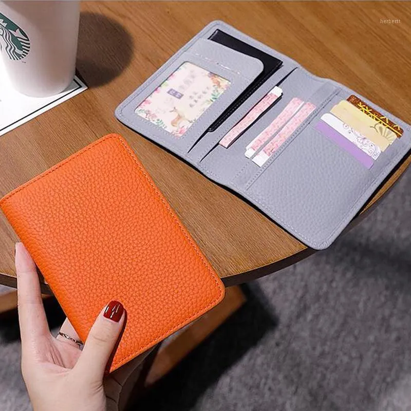 Wallets LOMANTINA Women Slim Ladies Travel Passport Wallet Designer Genuine Leather Solid Fashion Purse Card Holders1