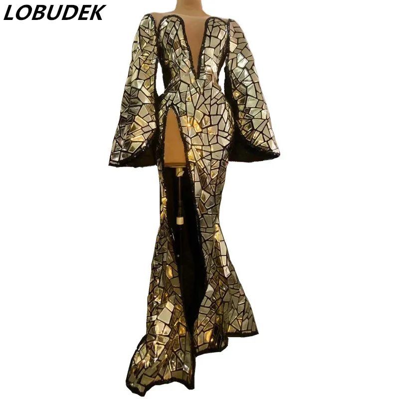 Women Singer Concert Stage Wear Gold Laser Mirror... From Hjc009, $49.01 |  DHgate.Com