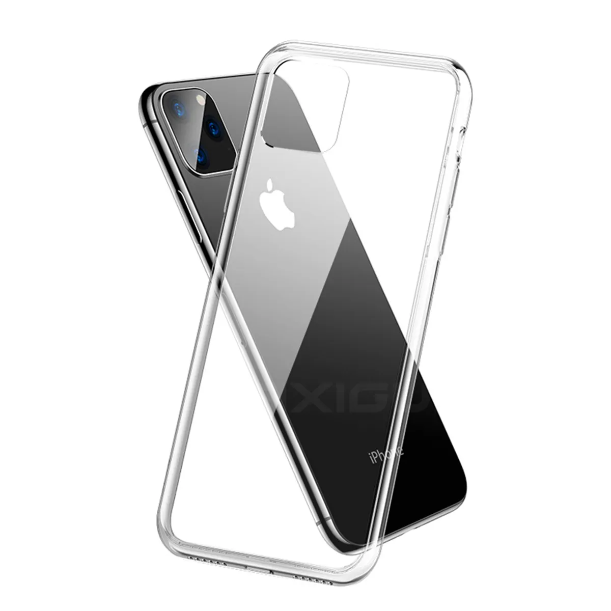 iPhone 15 Pro Max 14 13 12 11 Plus 미니 내구성 투명한 소프트 실리콘 TPU 휴대폰 케이스 뒷면 커버 비