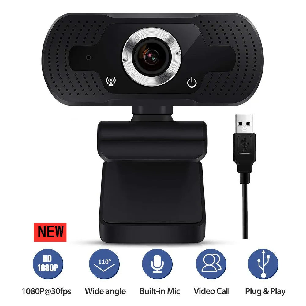 Full HD720P 1080p HD USB-webbkameror Datorkamera inbyggd mikrofon Driftfri Live Webcam PC Laptop Desktop