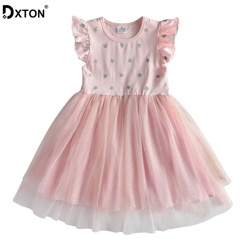 DXTON Enfants Robes D'été Pour Enfants Flare Manches Tutu Robe Licorne Filles Vêtements Vestidos Fille Princesse Robe Enfants Costumes LJ200923