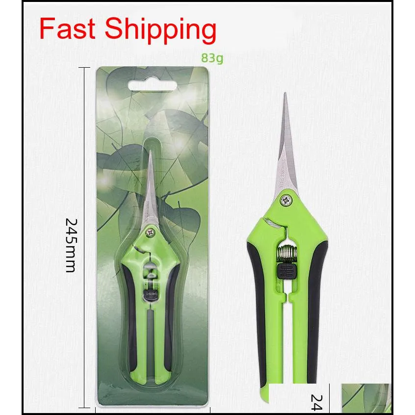 multifunctional garden pruning shears stainless steel handle straight head garden shear scissors pruner for bonsai and succulent