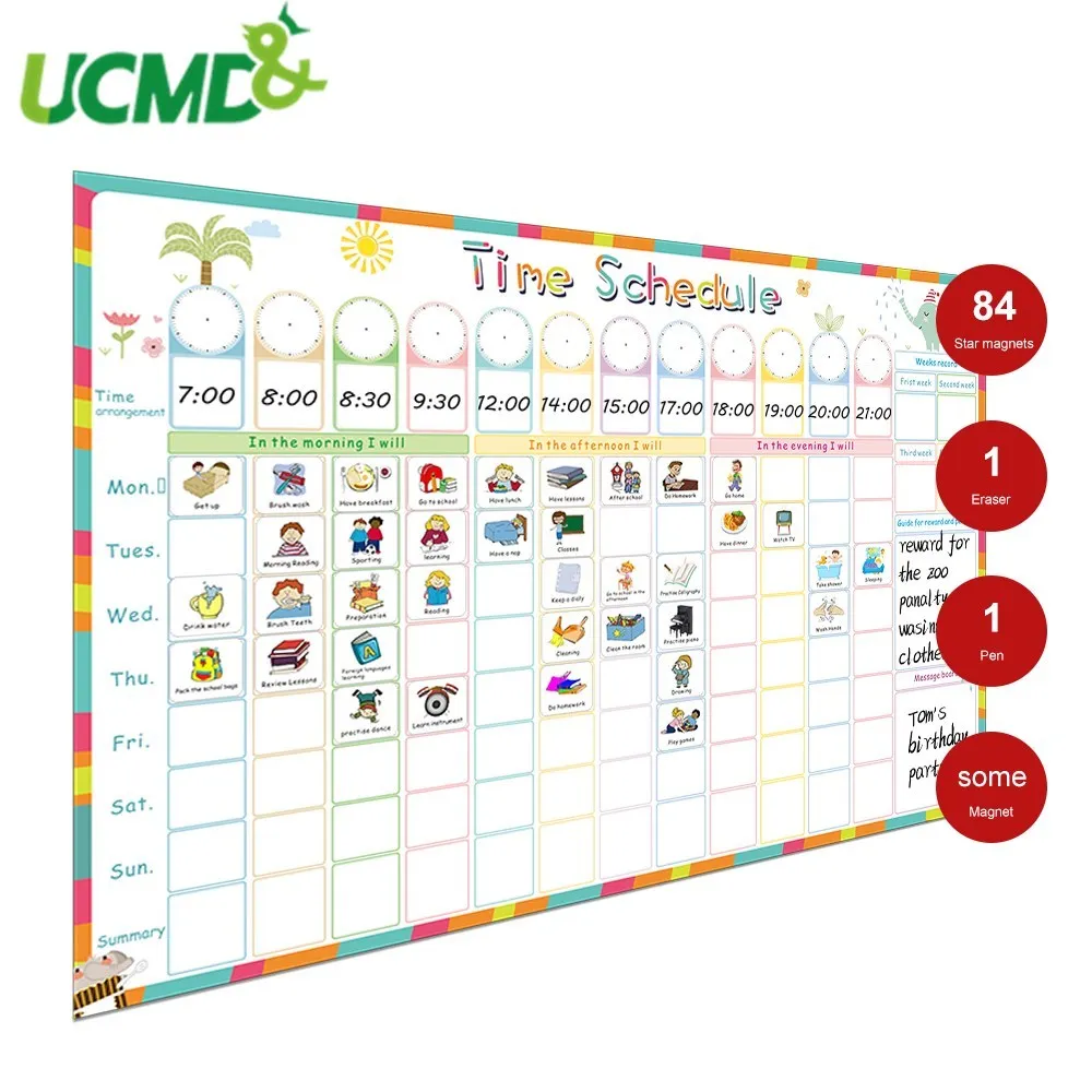 Temps Magnétique Calendrier Calendrier Tenir Aimants Tableau Blanc