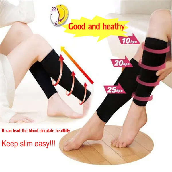 Yeni yanık yağ varisli damarlar sıkıştırma kollu çorap erkek kadınlar ince bacak buzağılar şekillendirici soba borusu çorap 420d