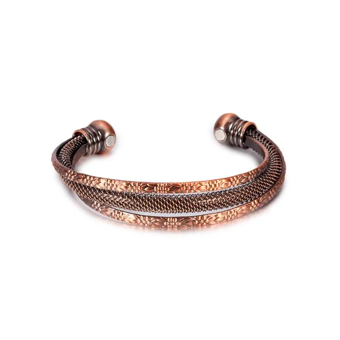 Pure Copper Magnetic Bracelets for Women, 6.9-8.2 inches Adjustable, Blue  Turquoise Bracelets, Vintage Copper Jewelry Gift for Ladies - Walmart.com
