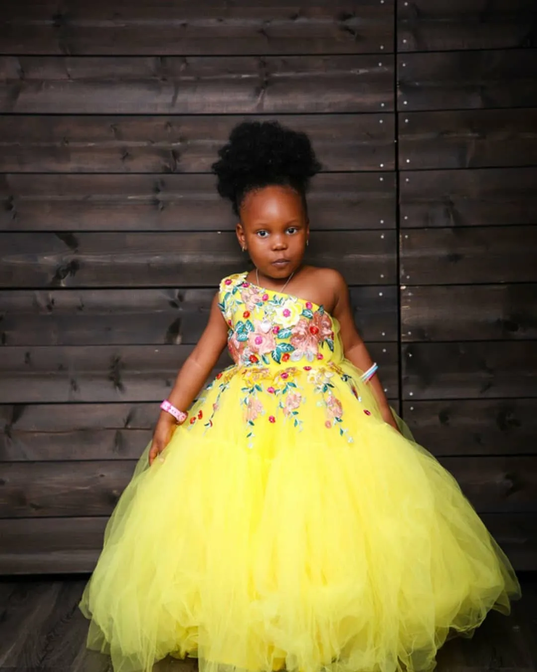 Little girl yellow pageant cheap dresses