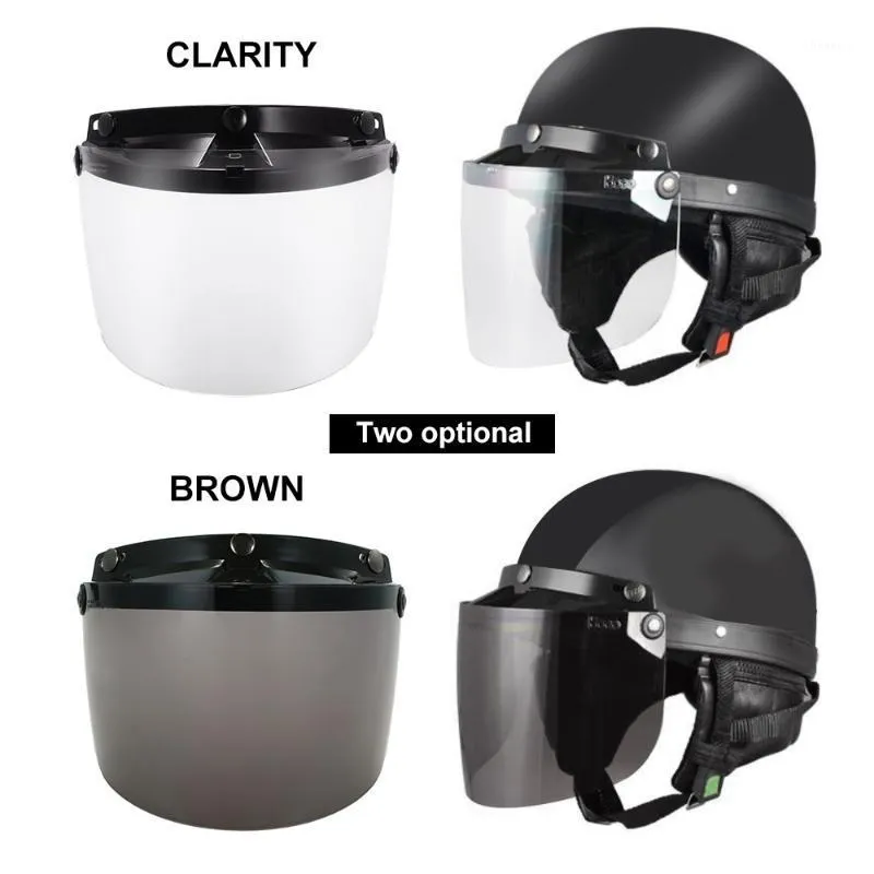 Capacetes de motocicleta capacete snap 3-snap flip up design viseira universal fortalecimento de policarbonato escudo lente moto acessórios 1