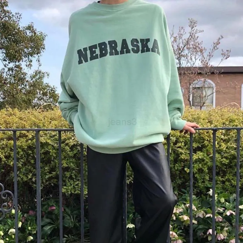 Compra Sudaderas Con Capucha Para Hombre Sudaderas RAF SIMONS REDUX Archivo  Menta Verde Nebraska Sudadera Apenada MENS High Street Crew Cuello Casual  Extranjero EUU Barato | Entrega Rápida Y Calidad | Es.Dhgate