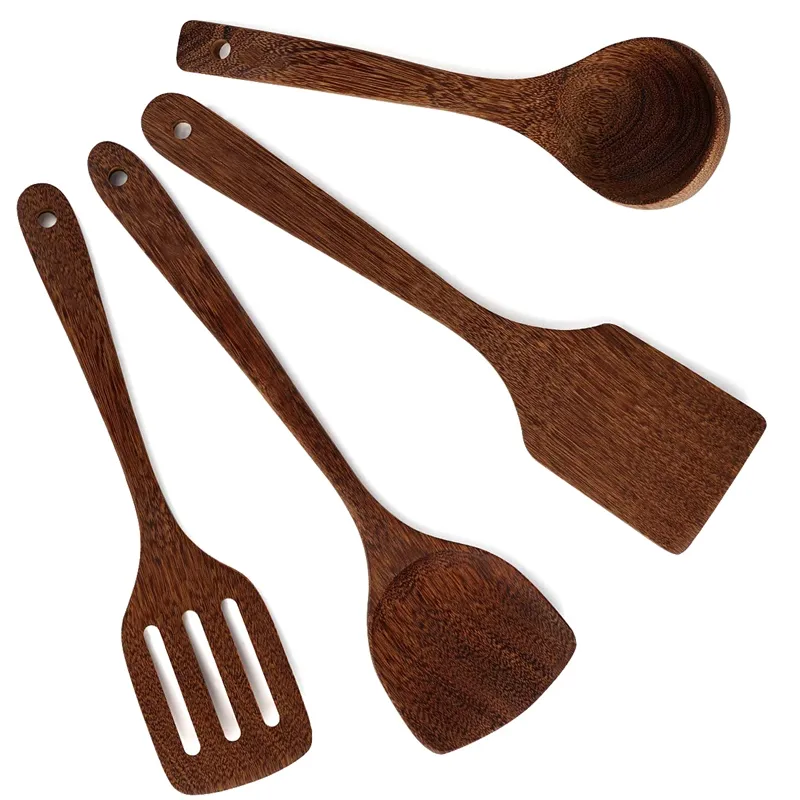Cuillere En Bois Pour Manger Lot De 6 Cuillères De Cuisine En Bois Pour Manger, Mélanger Et Remuer On Cuillère à Soupe En Bois