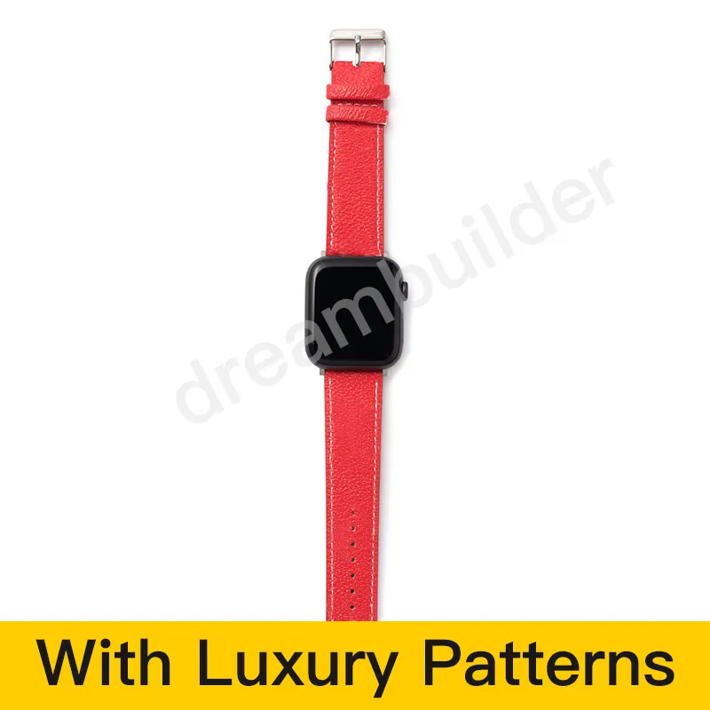 L fashion designer Watchbands 42mm 38mm 40mm 44mm iwatch 2 3 4 5 bands Leather Strap Bracelet Stripes watchband 