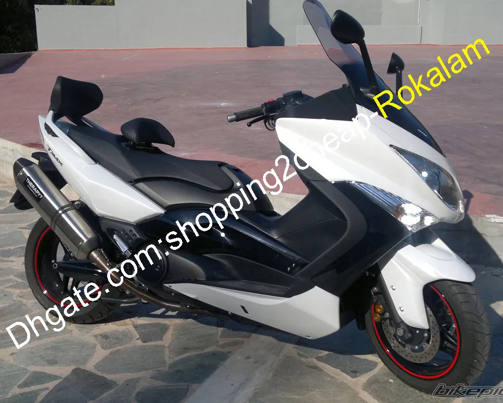 طقم الجسم Yamaha TMAX 500 2008-2011 TMAX500 08 09 10 11 T-MAX500 بيضاء هيكل السيارة