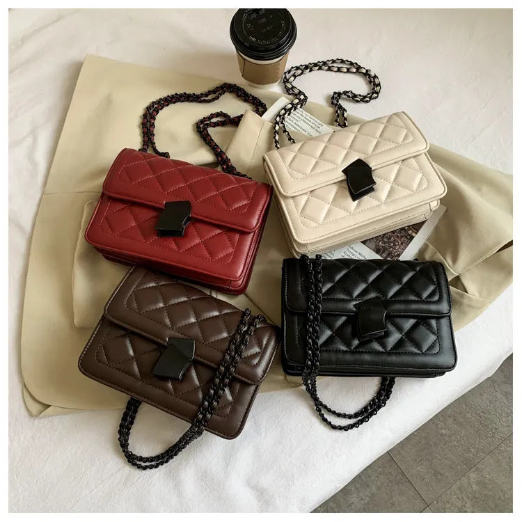 HBP messenger bag handbag handbag designer New design woman bag high quality texture fashion fashion shoulder bag chain Check lady