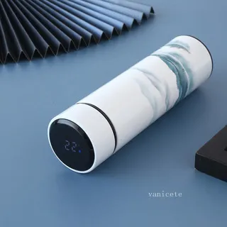 Tumblers im chinesischen Stil Retro intelligente Temperaturanzeige Thermosbecher 304 Edelstahl Wasserbecher mit LED-Touch auf dem Seeweg T2I53301