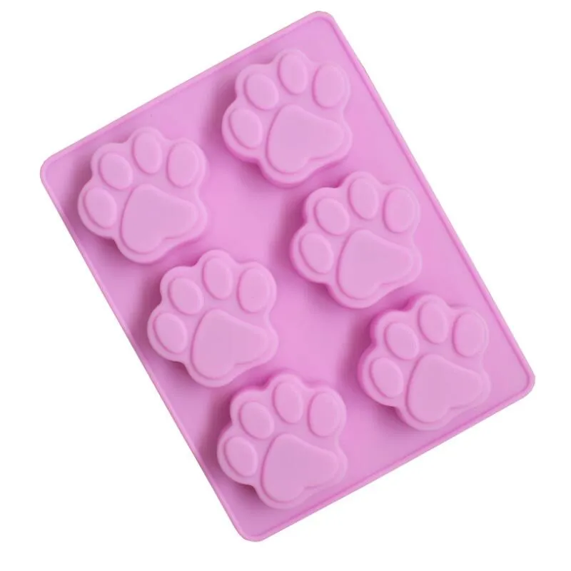 The Silicone Cake Mould soap Mold Baking Mould Cat Paw Silicon Molds Cake Decorating tools kitchen tool accessories LX3597