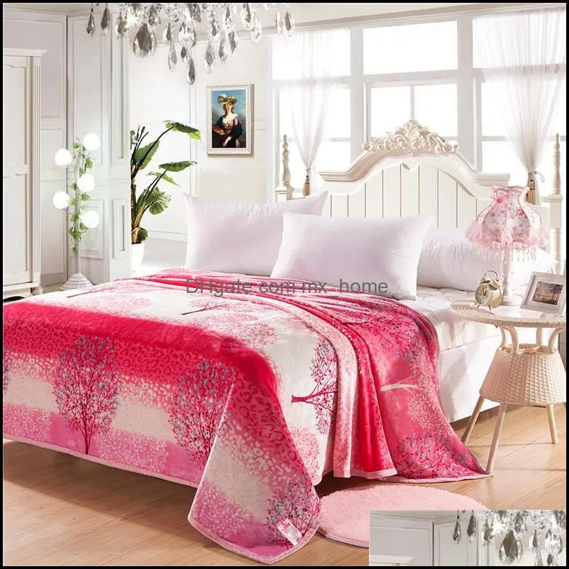 Blanket Coral Fleece Throws On Sofa/Bed/Plane Travel Plaids Battaniye Big Size 230cmx200cm Home Textiles Blankets