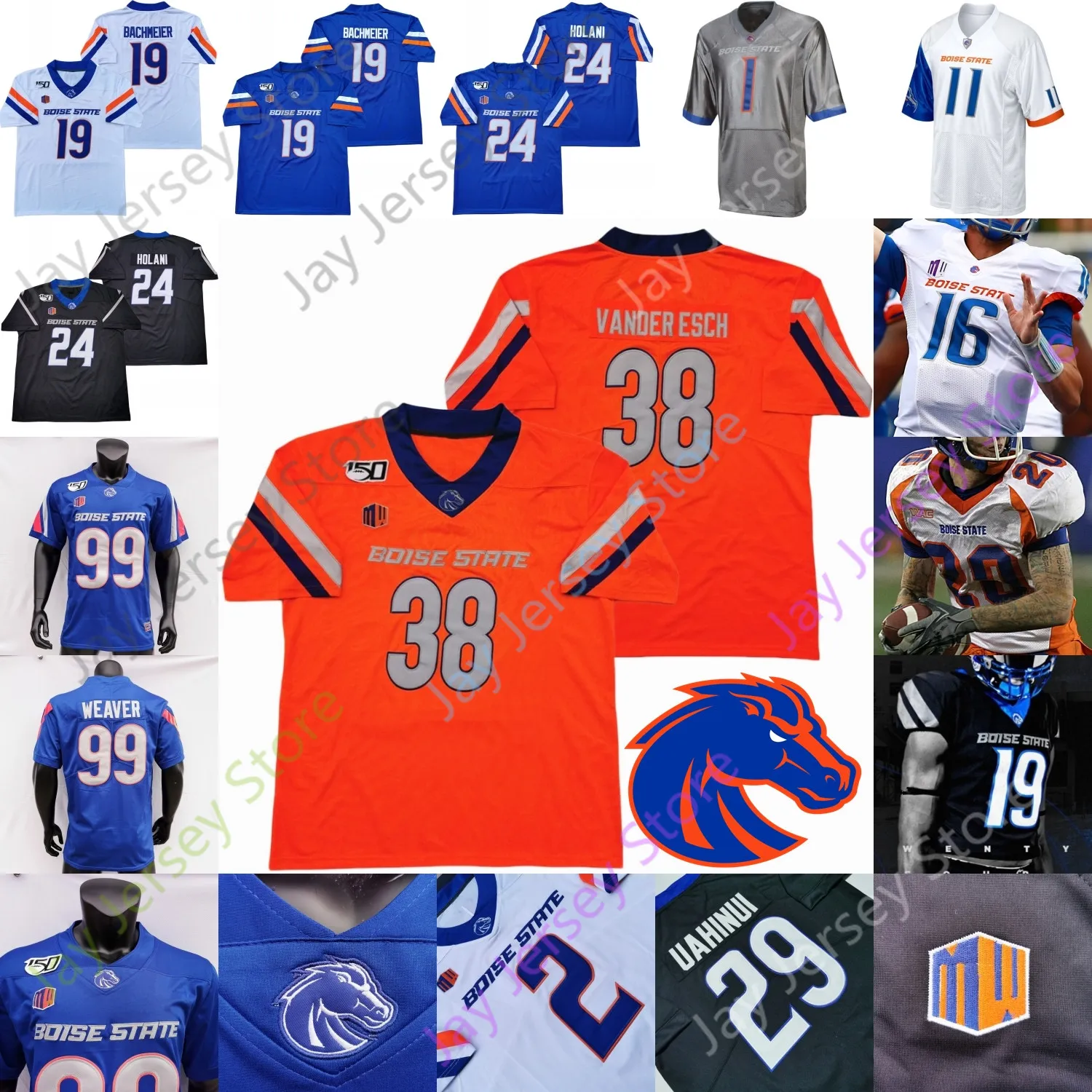 Boise State Football Jersey NCAA College Leighton Vander Esch CT Thomas Chase Cord Lui Rypien Modster John Bates Riley Whimpey Shane Irwin