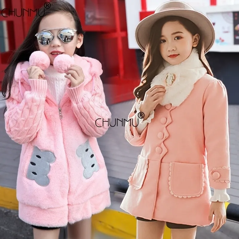 Filles Chaud Manteau Dhiver Epaissie En Fausse Fourrure De Mode Long Enfants A Capuche Veste Manteau Pour Fille Survetement Filles Vetements 3 12 Ans 201106 Du 19 12 DHgate