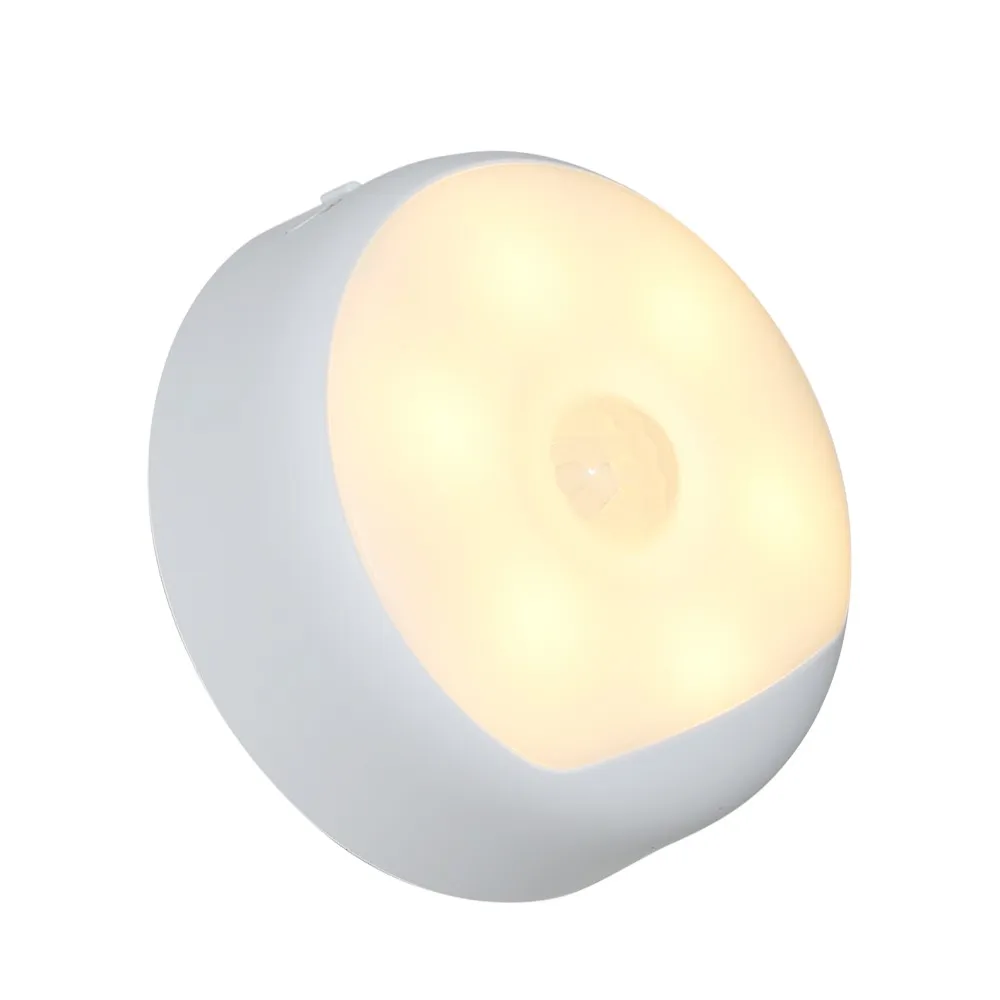 Yeelight DC5V 6LED PIR-Bewegungssensor-Nachtlampe, USB-betrieben, betrieben, menschlicher Körper, induktionsempfindliche Lichtsteuerung, 3 Arbeitsmodi, integriert 7