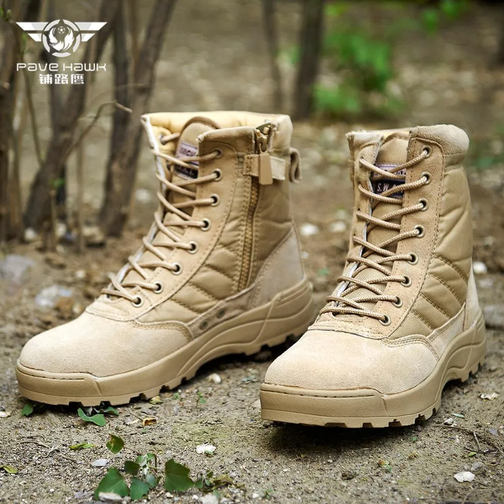 Swat sneakers öken taktiska militära stövlar män speciella kraft enhetliga arbetssäkerhet skor armé boot dragkedja kamp stövlar kvinnor 201126