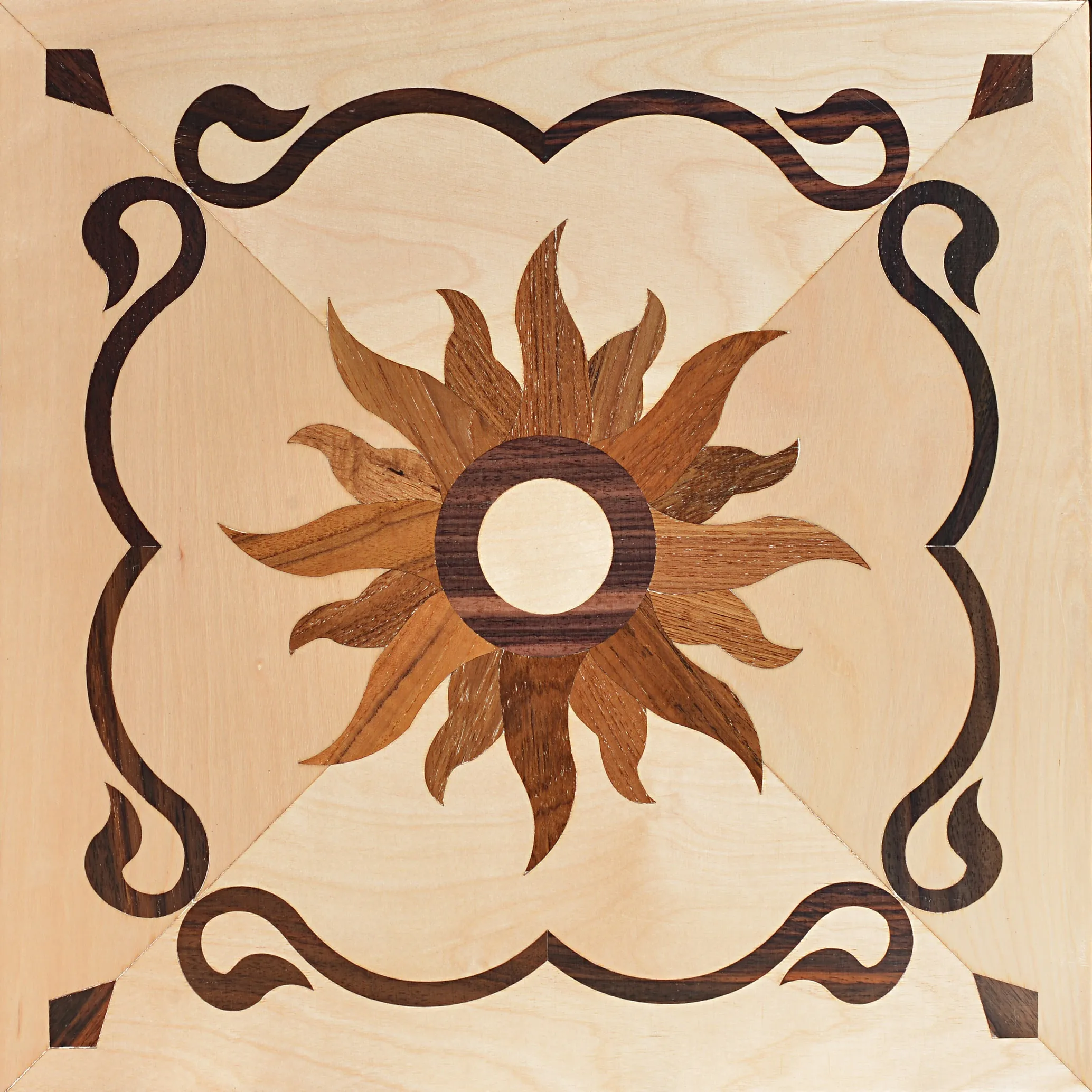 Birch Art Hardwood Pavimento de Madeira De Madeira Suprimentos Vivendo Decalque Casa Decoração Decoração Sala Decorativa Inlay Medalhão Madeira Marchely Tile Papel de Parede