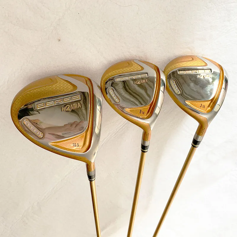 Nieuwe Mens Golfclubs HONMA S-07 4 Sterrenchauffeur + 2 Fairway Wood Graphite Golf Shaft R / S Flex Golf Wood Set Gratis verzending