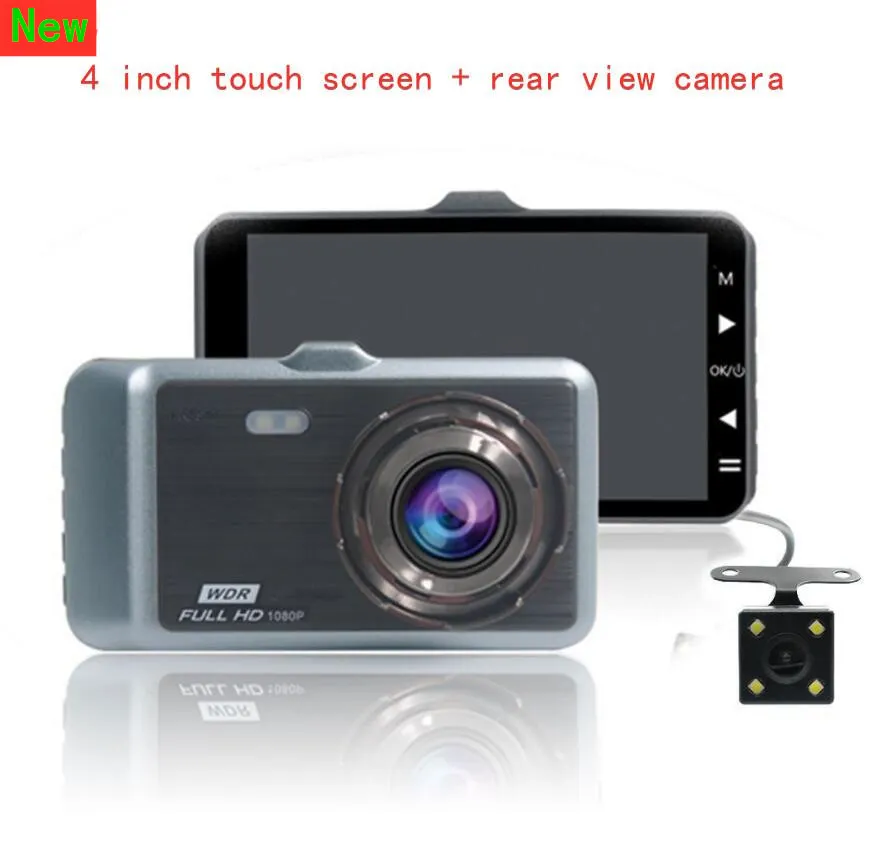 GT500 4IN 1080P dupla lente carro painel DVR gravador de vídeo DASH CAM + REARVIEW Câmera Auto Acessórios de Alta Qualidade Marca L5