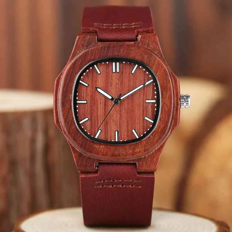 2017 New arrivals Wood Watch Natural Light Wooden Face Fashion Genuine Leather Bangle Unisex Gifts for Men Women Reloj de madera Christmas Gifts (42)