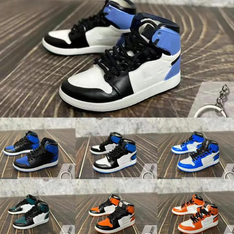 5 Paar 3D-Sneaker-Schlüsselanhänger für Damen, Herren, Kinder, Schlüsselanhänger, Geschenk, modische Schuhe, Schlüsselanhänger, Auto-Handtasche, Schlüsselanhänger, Basketball-Schuhe, Schlüsselanhänger