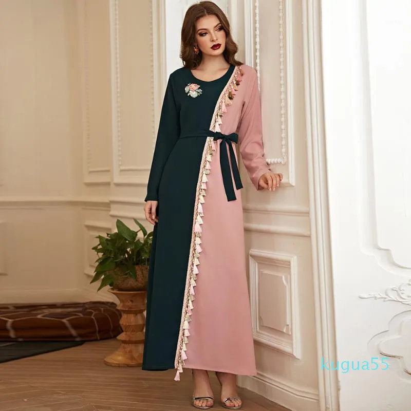 Odzież Etniczna Plus Size Abaya Dubaj Turcja Hidżab Muzułmański Sukienka Suknie Islamskie Abayas Dla Kobiet Robe Femme Longue Musulman De Mode Eid1