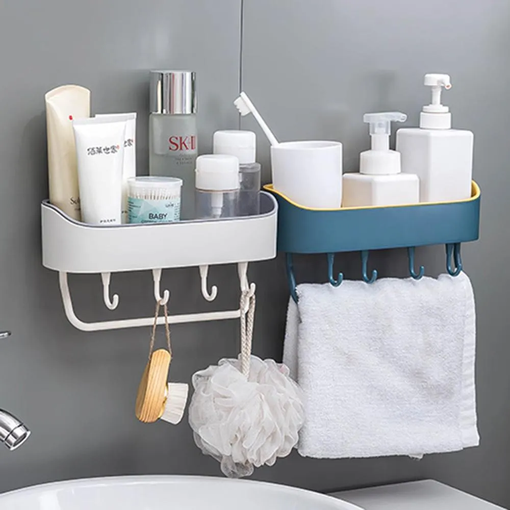 European-style simple non-perforated bathroom wall-mounted shelf new